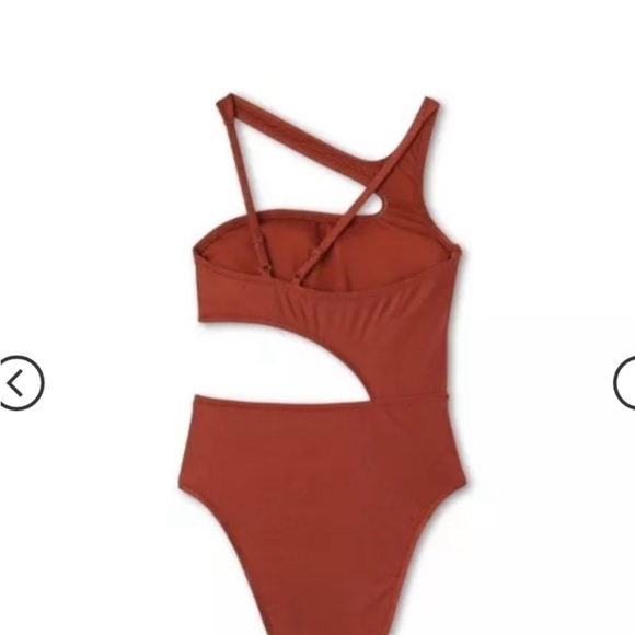 Fe NOEL Women's Asymmetrical
Metallic Cut Out High Leg Cheeky
One Piece new - Picture 5 of 9